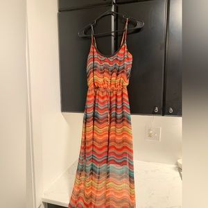 Maurice’s Red Rainbow Maxi Dress